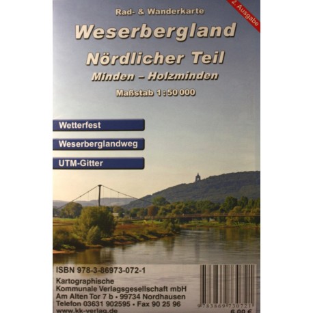 Radwanderkarte Weserbergland Nördlicher Teil